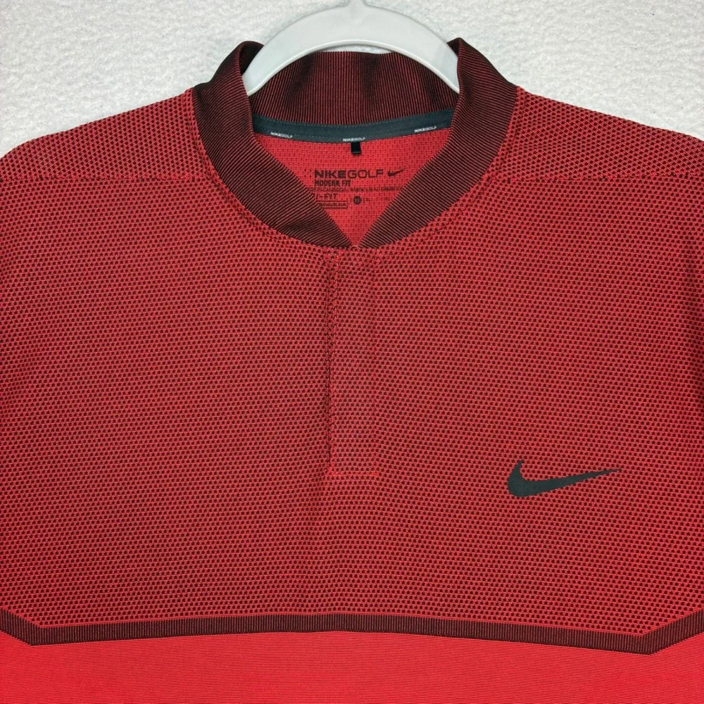 Nike Blade Golf Polo Shirt Men XL Red Modern Momentum Fly Swing Alpha 802840-696